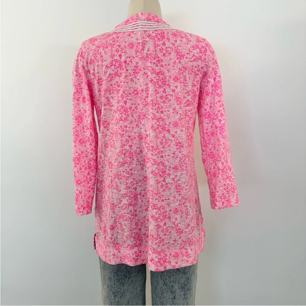 Lilly Pulitzer Kaia Knit Tunic Pink “Invest A Gator”Floral print Cotton EUC M - Picture 4 of 8